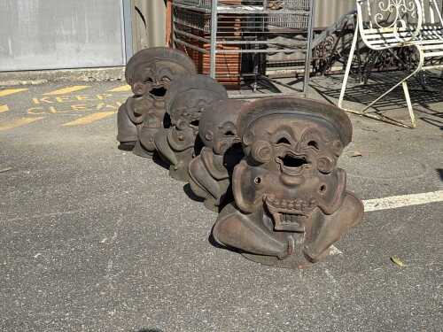 Four Chinese figural garden statues