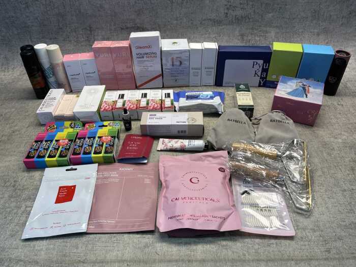 Group of beauty products