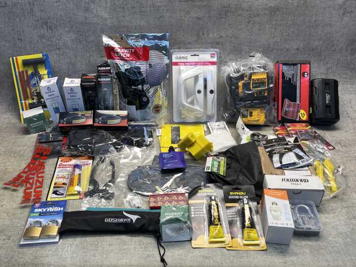 Group of garage products
