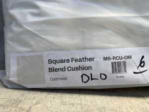 Eva Square Feather Blend Cushion & Ottoman Cover - 2
