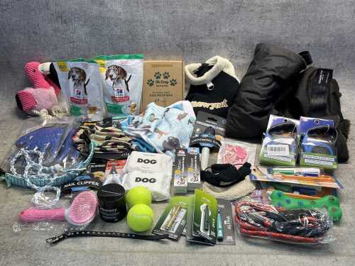 Group of dog products
