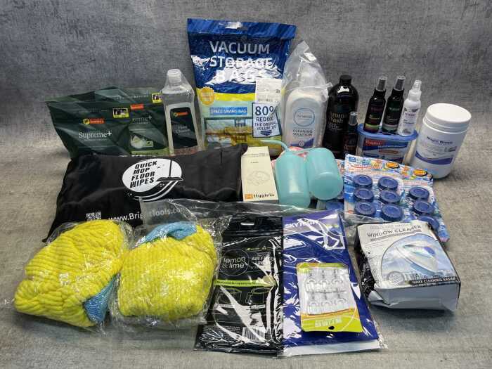 Group of cleaning products