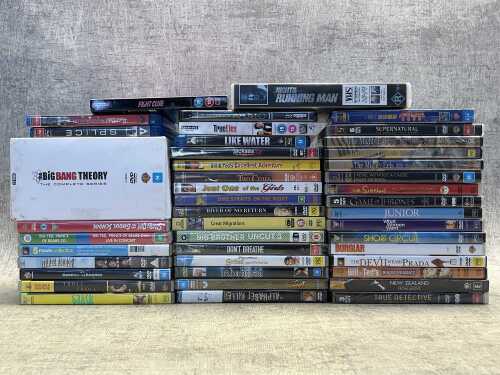Group of DVDs