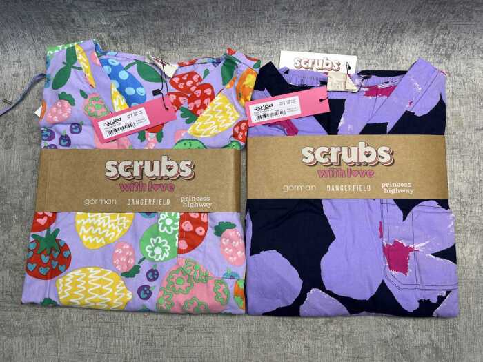 Two pairs of Dangerfield Scrubs With Love size XL