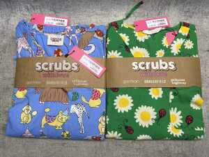 Two pairs of Dangerfield Scrubs With Love size M