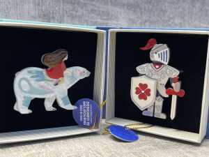 Four Erstwilder Fairytale brooches. RRP $236 total - 3