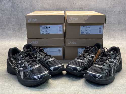 Four pairs of Asics Gel-1130 GS size US 6 Kids. RRP $100 each
