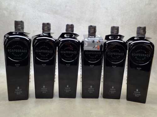 Scapegrace Black Gin, six bottles