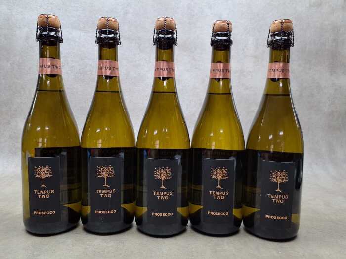 Tempus Two Prosecco, five bottles