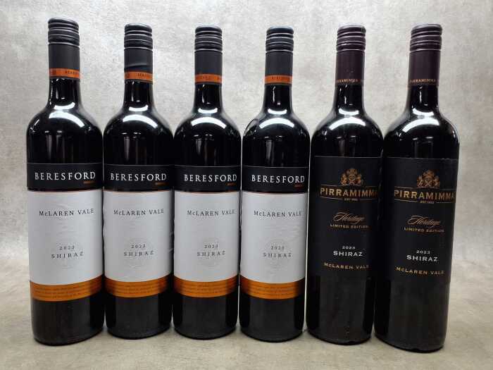 Mixed Shiraz, six bottles