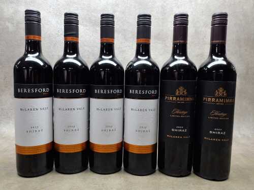Mixed Shiraz, six bottles