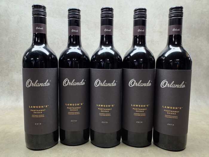 Orlando Lawson's Padthaway Shiraz, five bottles