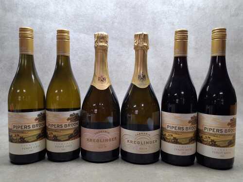 Mixed wine, six bottles