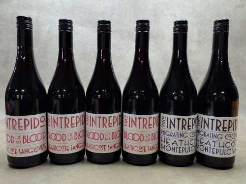 Mix of Vino Intrepido Sangiovese, six bottles