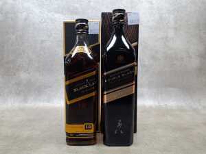 Johnnie Walker Black Label and Double Black, two bottles - 2