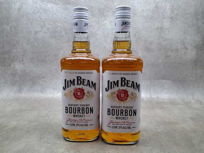 Jim Beam Bourbon, two bottles