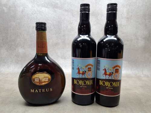 Mixed of Marsala Style wine and Mateus Ros&eacute;, three bottles