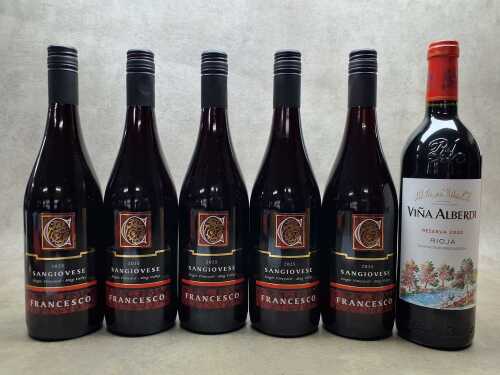 Mixed of red wine, Sangiovese and Vi&ntilde;a Alberdi, six bottles