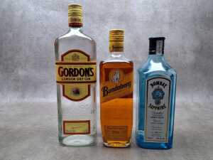 Mixed of Gin and Rum, three bottles