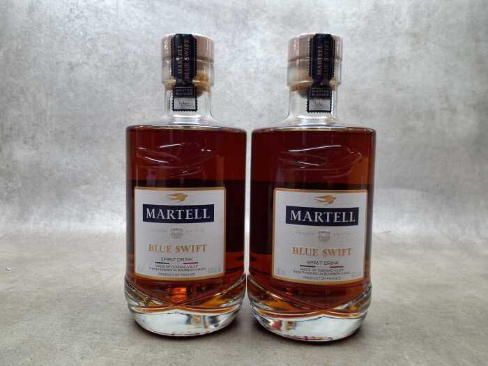 Martell Blue Swift Spirit Drink, two bottles