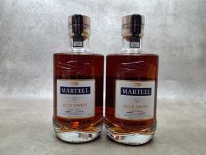 Martell Blue Swift Spirit Drink, two bottles