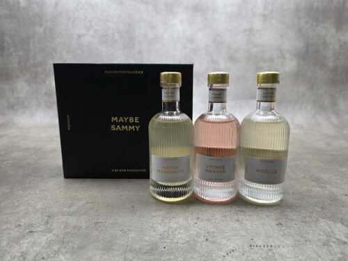 Mixed alcoholic drinks, three bottles