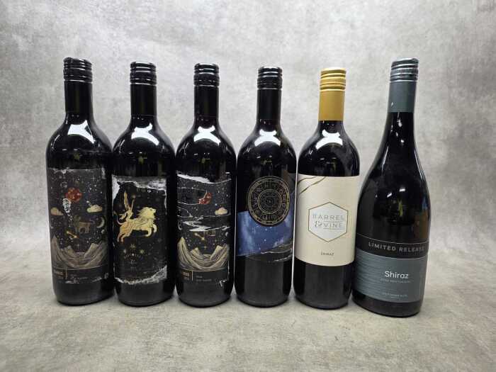 Mixed Shiraz, six bottles