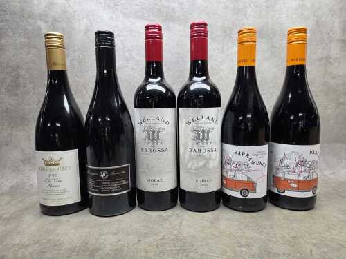 Mixed Shiraz, six bottles