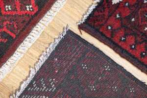 Set of three Afghan Turkman handmade wool rugs - 65 x 45cm - 6