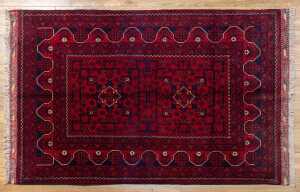 Afghan Beljic handmade wool rug - 149 x 96 cm