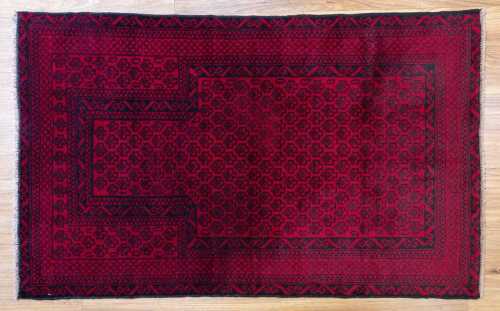 Afghan handmade wool prayer rug - 146 x 90cm