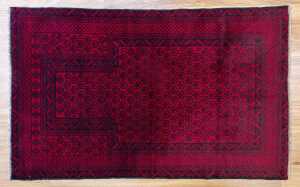 Afghan handmade wool prayer rug - 146 x 90cm