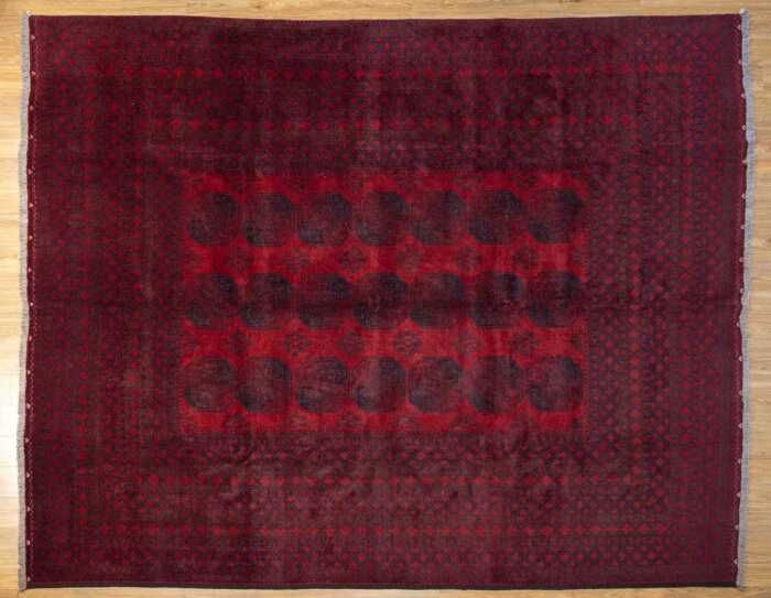 AFghan Elephant foot handmade wool rug - 377 x 303cm