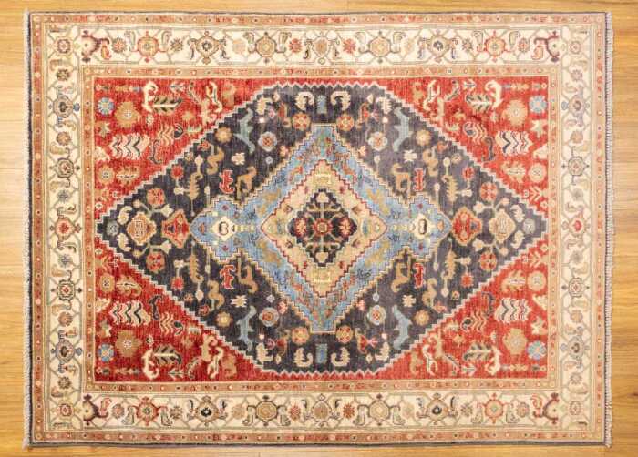 Afghan Chobi handmade wool rug - 204 x 152cm