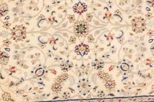 Persian handmade Nain silk and wool runner - 365 x 80cm - 2