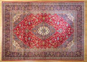 Persian Kashan handmade wool rug - 340 x 245cm