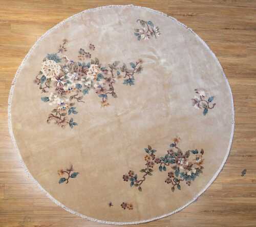 Afghan Chobi handmade wool round rug