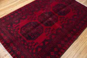 Afghan Elephant foot handmade wool rug - 150 x 101cm - 3