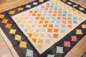 Afghan Chobi Kilim handmade wool rug - 200 x 151cm - 3