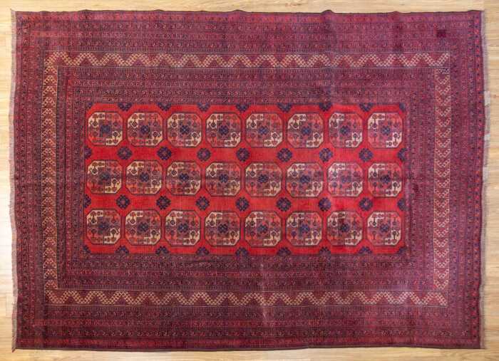Afghan Qunduzi handmade wool rug - 234 x 225cm