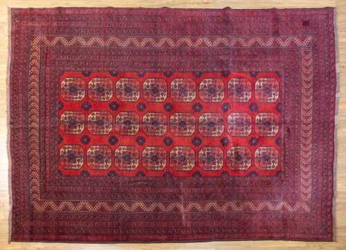 Afghan Qunduzi handmade wool rug - 234 x 225cm