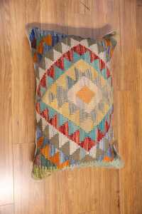 Afghan Chobi Kilim handmade wool pillow - 80 x 50cm - 2