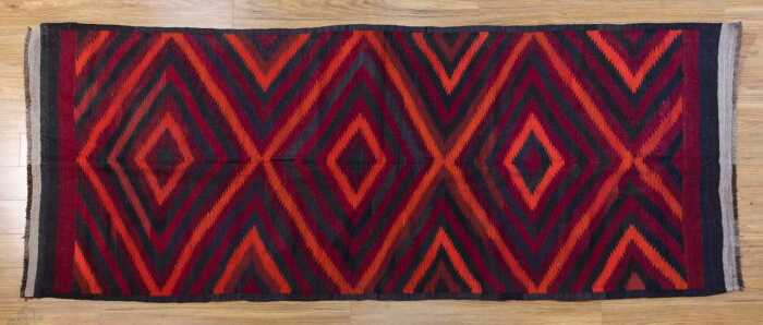 Afghan Kilim handmade wool rug - 355 x 134cm