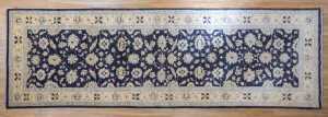 Afghan Chobi handmade wool rug - 378 x 118cm