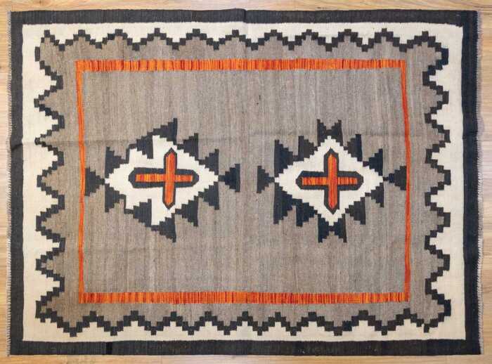 Afghan Chobi Kilim handmade wool rug - 201 x 149cm