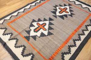 Afghan Chobi Kilim handmade wool rug - 201 x 149cm - 3