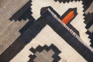 Afghan Chobi Kilim handmade wool rug - 201 x 149cm - 6