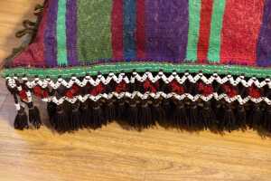 Afghan tent handmade wool pillow - Dimensions 110 x 150cm - 2