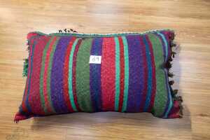 Afghan tent handmade wool pillow - Dimensions 110 x 150cm - 6