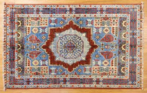 Afghan Chobi handmade wool rug - 123 x 76cm